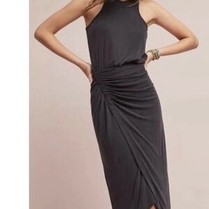 Anthropologie Black Midi Dress Moulinette Soeurs GORGEOUS!!